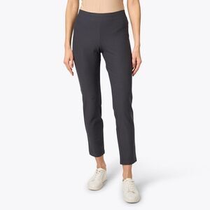 Eileen Fisher Gray Slim Fit Pull On Ankle Pants